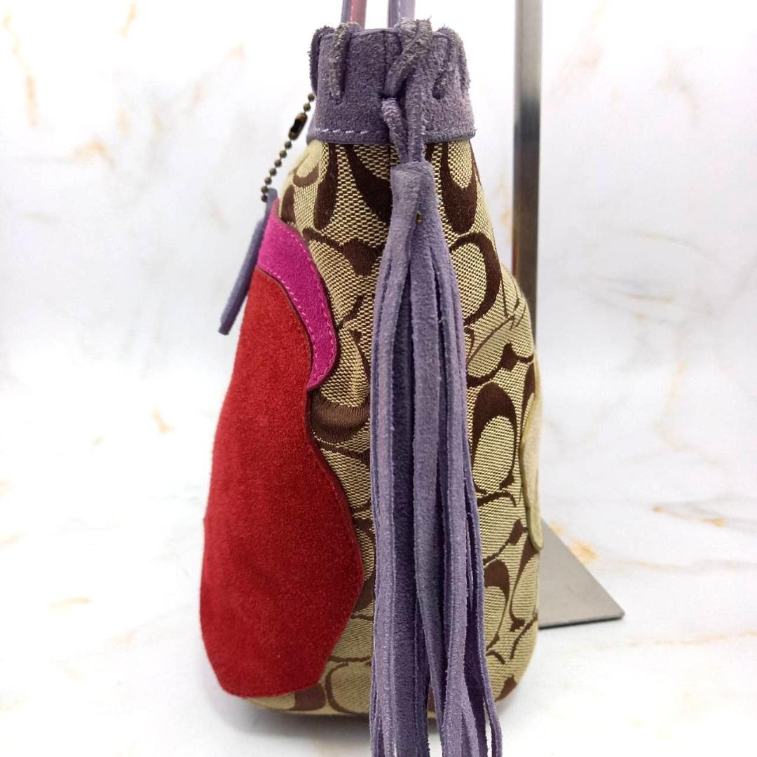 バッグ Coach Flower Patchwork Tote Bag