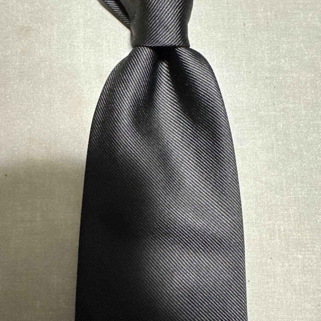 ジョンコンフォート レップソリッドタイ（ブラック無地）