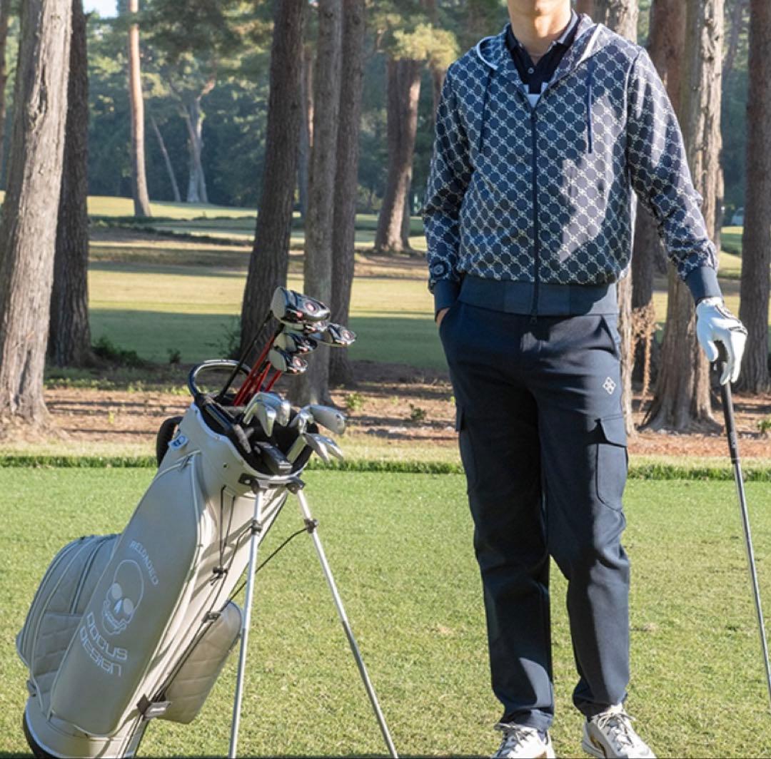 DOCUS ドゥーカス hoodie ゴルフウェア　パーカー　総柄　XL