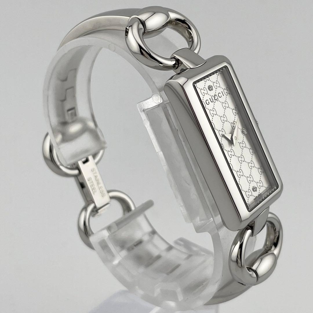 【稼働/付属品完備】グッチ　ダイヤ　4P トルナヴォーニ　腕時計　シェル　GG