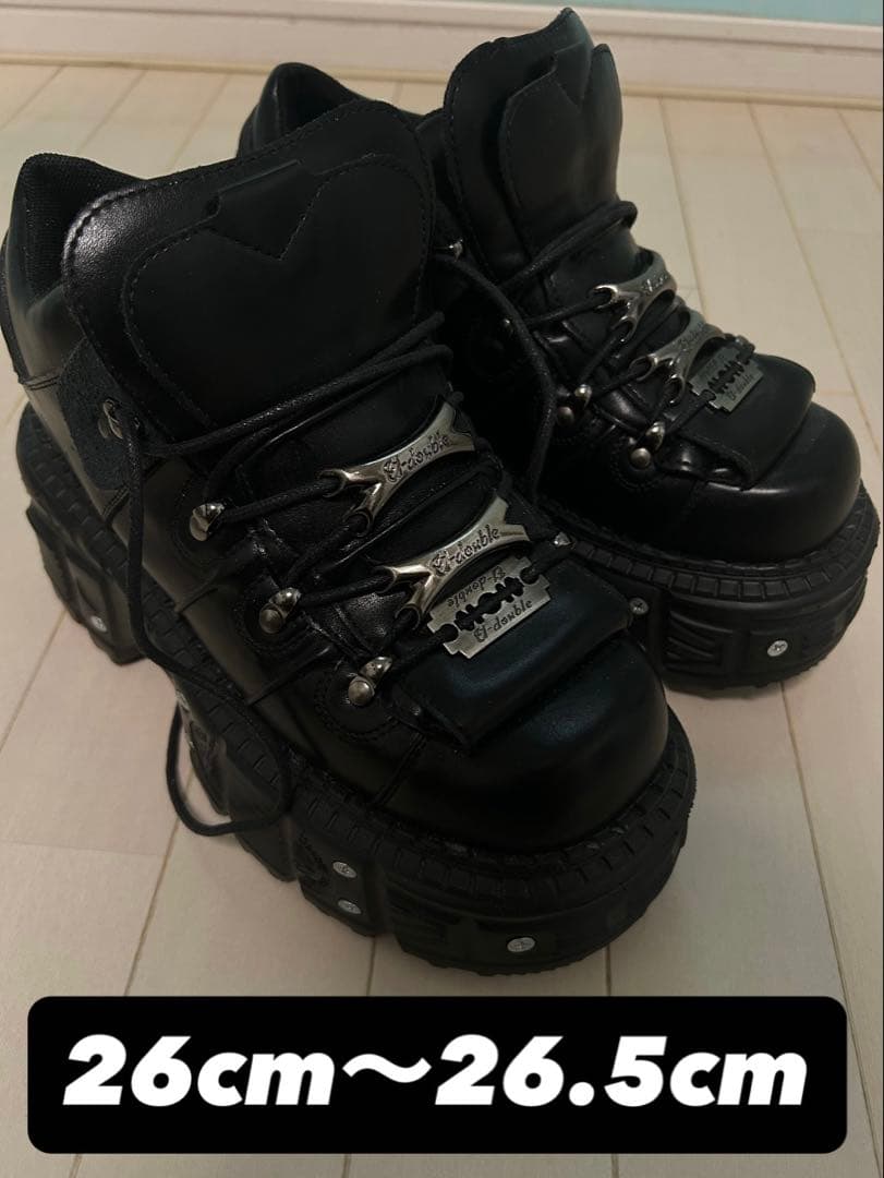 ニューロック風 厚底シューズEU41（26〜26.5cm）10cmソール 未使用