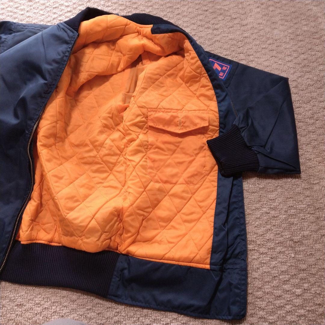 自衛隊　MA-1ジャケット　ネイビー　色あせ