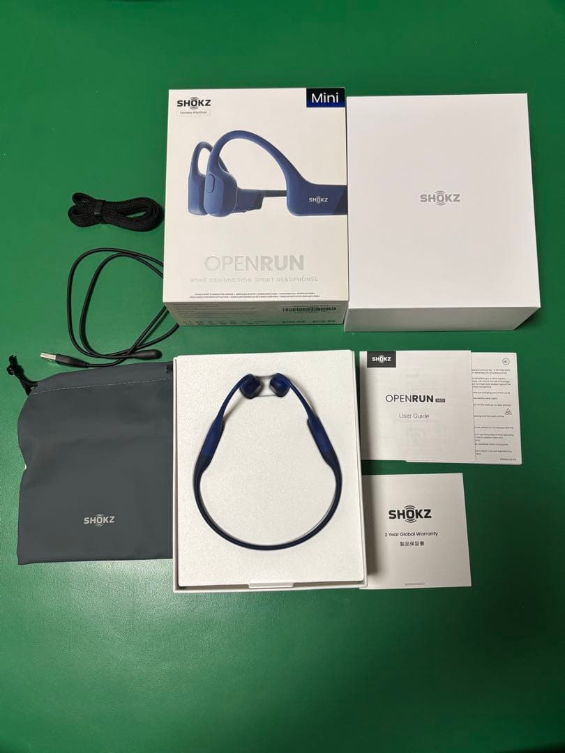 k*u様 SHOKZ OpenRun Mini ブルー