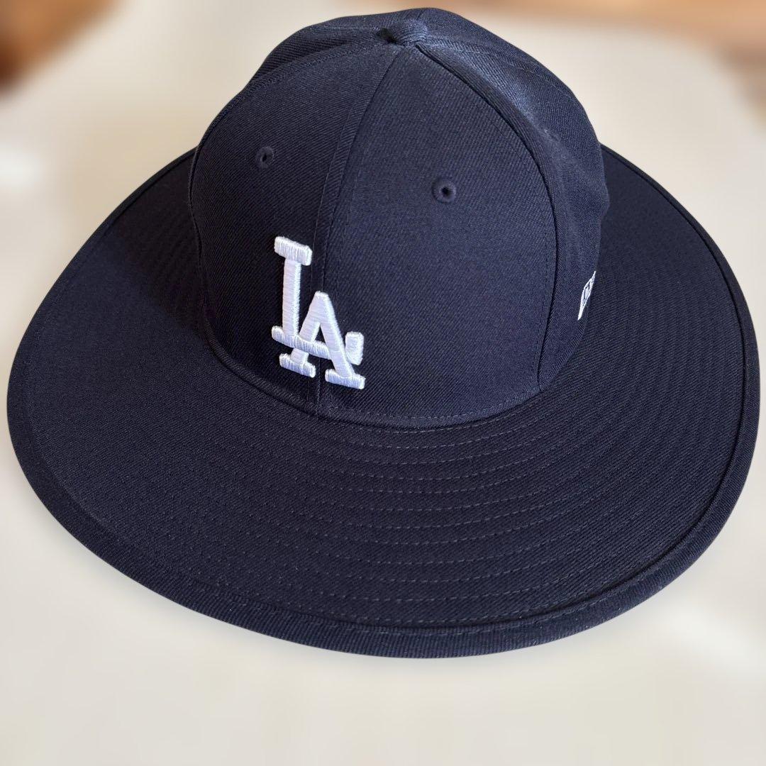 ロングブリムハット ロサンゼルス ドジャースカスタム　ネイビー