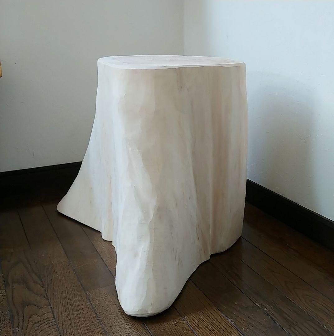 丸太スツール　丸太サイドテーブル　ヒノキ根元