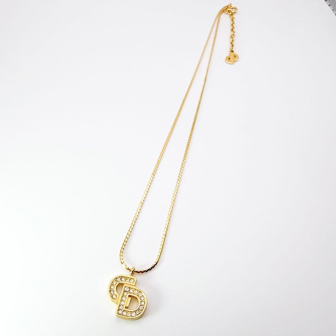 2846-1 保存箱付き極美品✨　Dior　ネックレス　CD ロゴ　希少　刻印