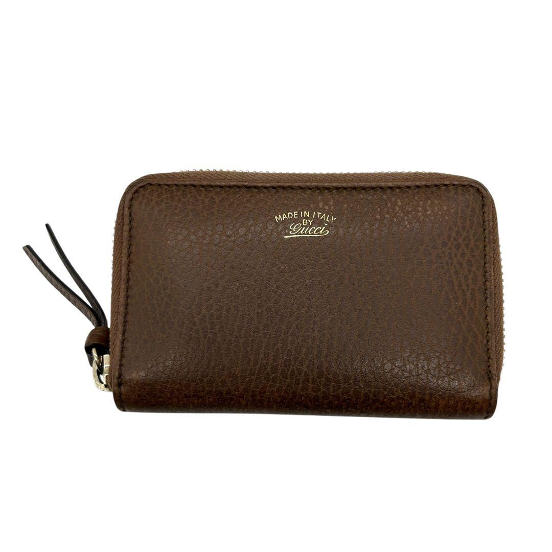 良品 1599 GUCCI ケース スウィング ヴィンテージ ブラウン