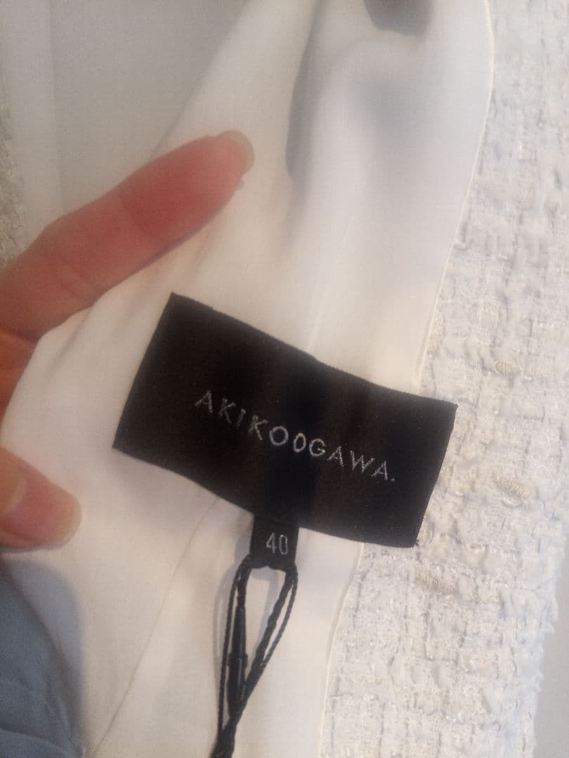 ノーカラージャケット ツイードジャケット