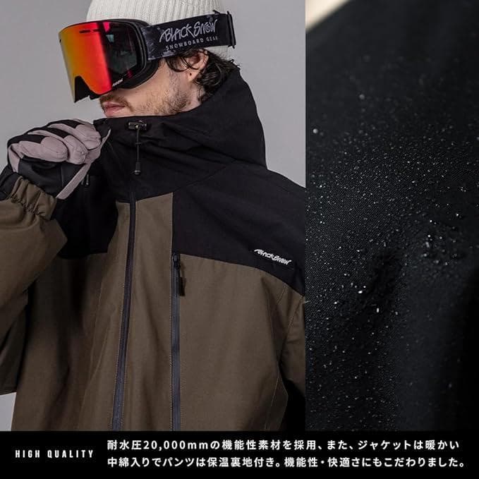 彡新品彡スノーボードウェア 上下セット BLACK ジャケット XL