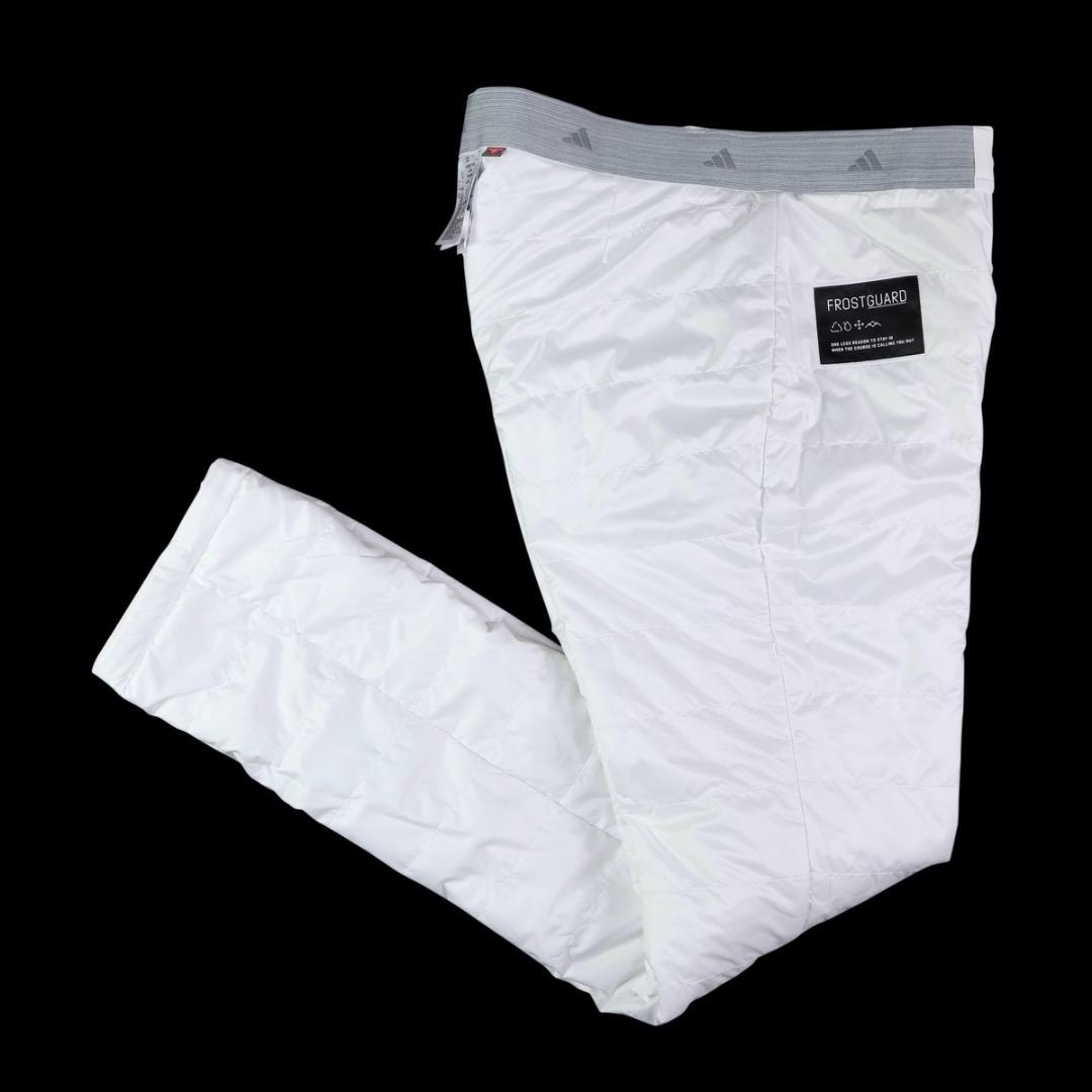 【88】秋冬 定価27,500円 アディダス ゴルフ 中綿 テーパードパンツ 白