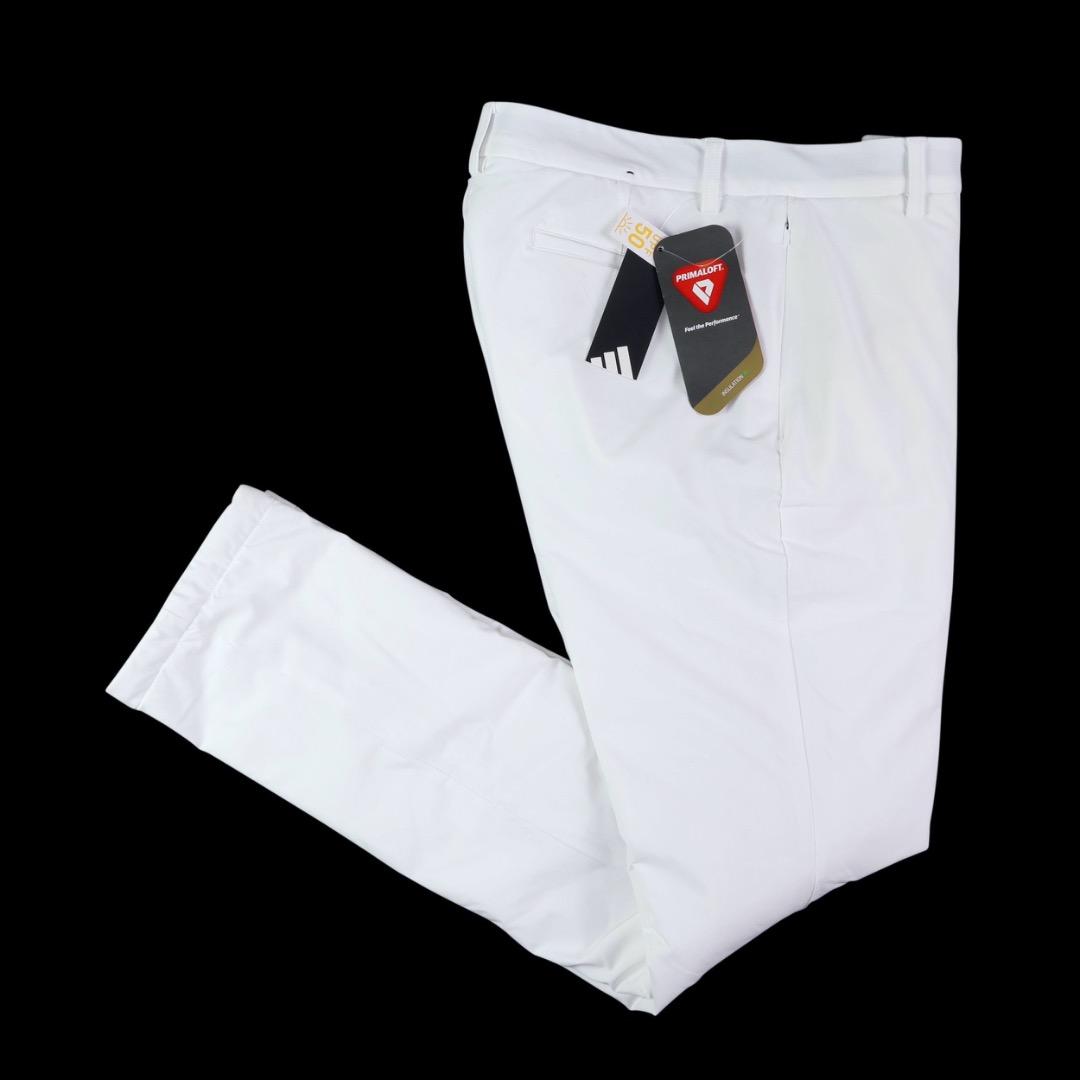 【88】秋冬 定価27,500円 アディダス ゴルフ 中綿 テーパードパンツ 白