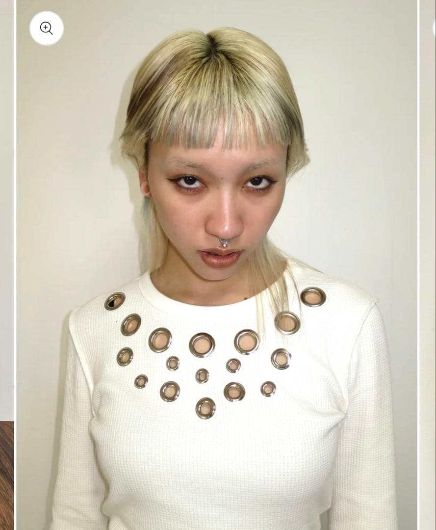 abeundmor eyelet waffle tops アベンモア