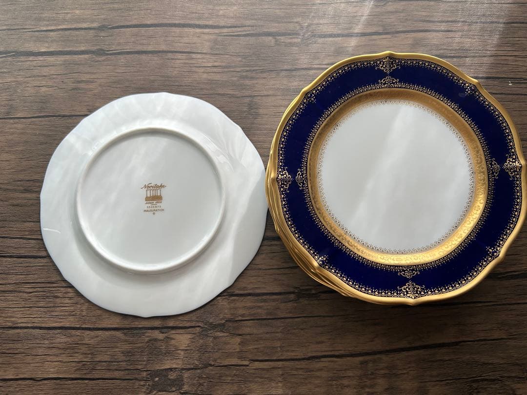 ノリタケINAGURATION 花リム小皿18cmダイヤモンドコレクション⑥