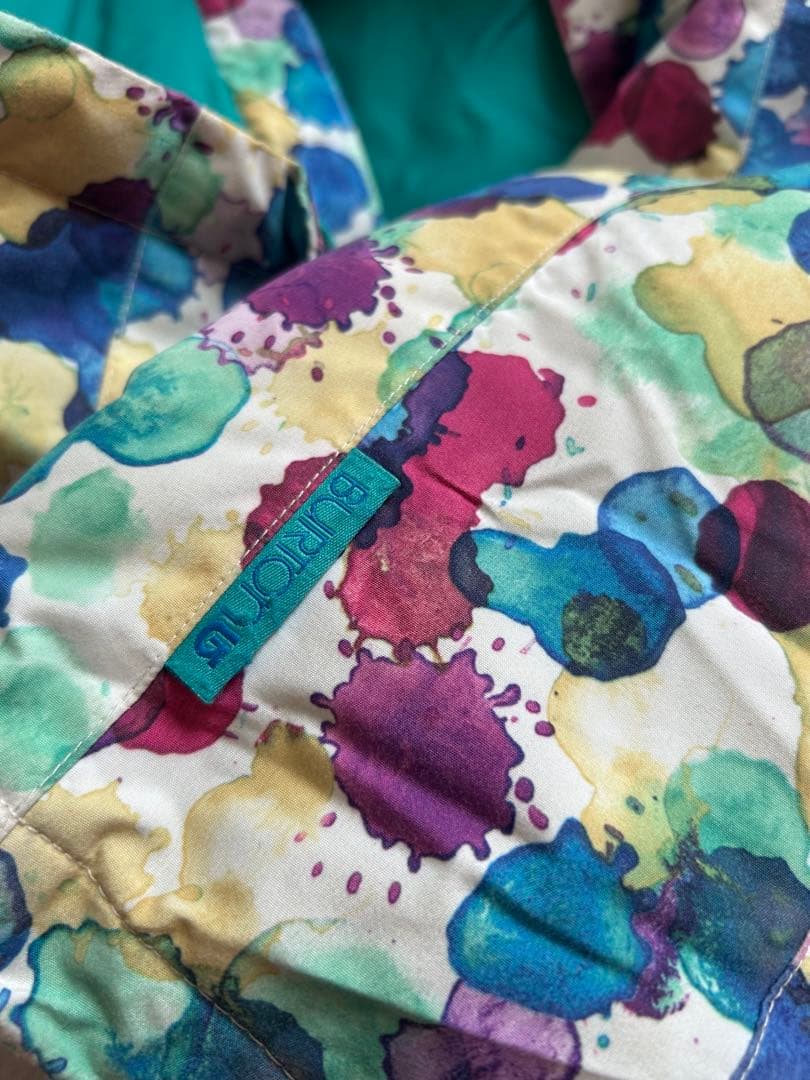 Burton DRYRIDE 子ども用ウェアセット Mサイズ　紫　柄　水玉模様