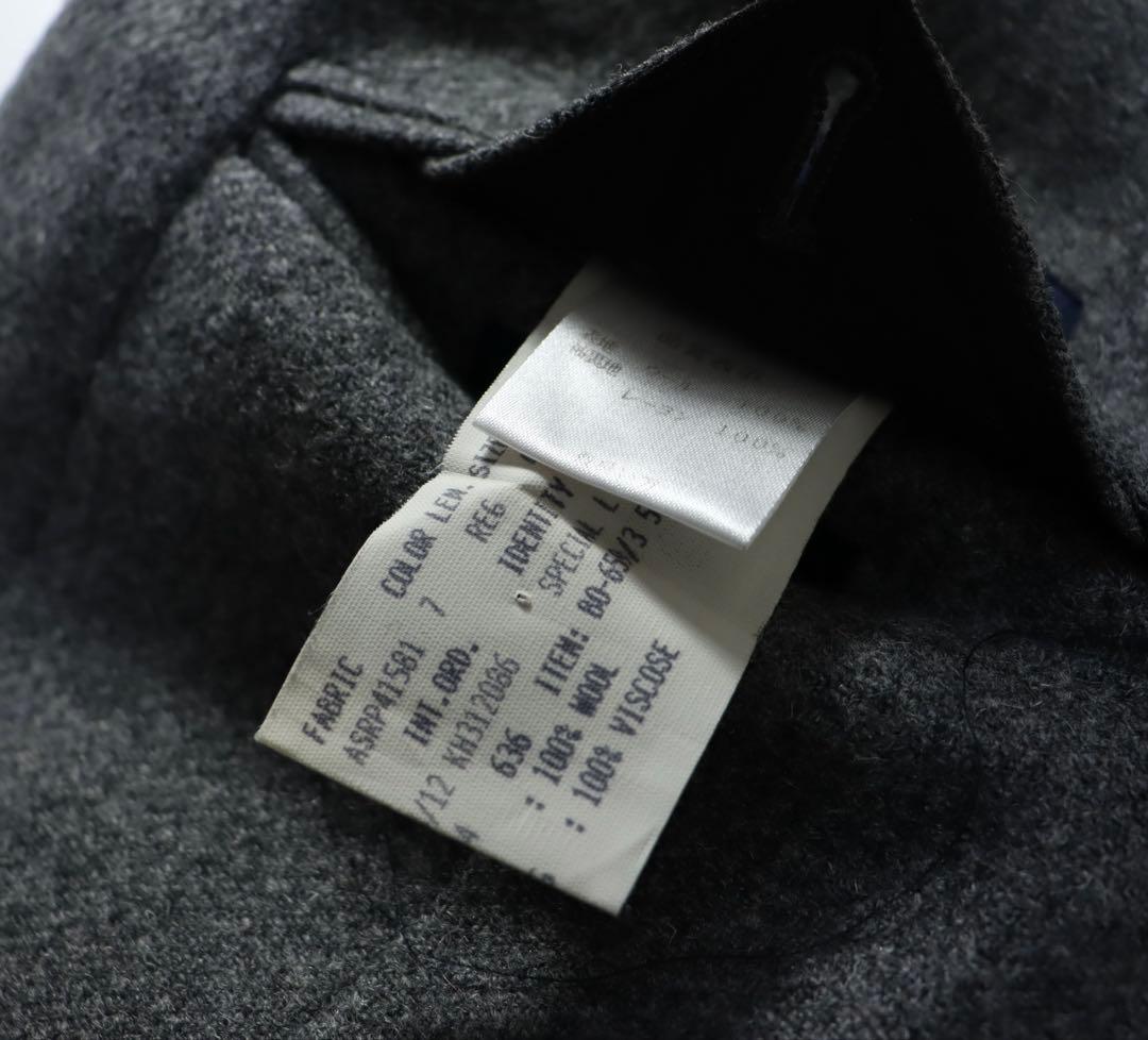 良品　LARDINI ラルディーニ　段返り　ウール　テーラードジャケット グレー