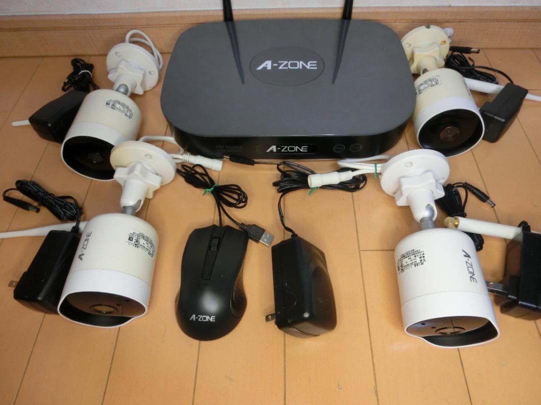 ★A-ZONE 防犯カメラシステム 4台セット
