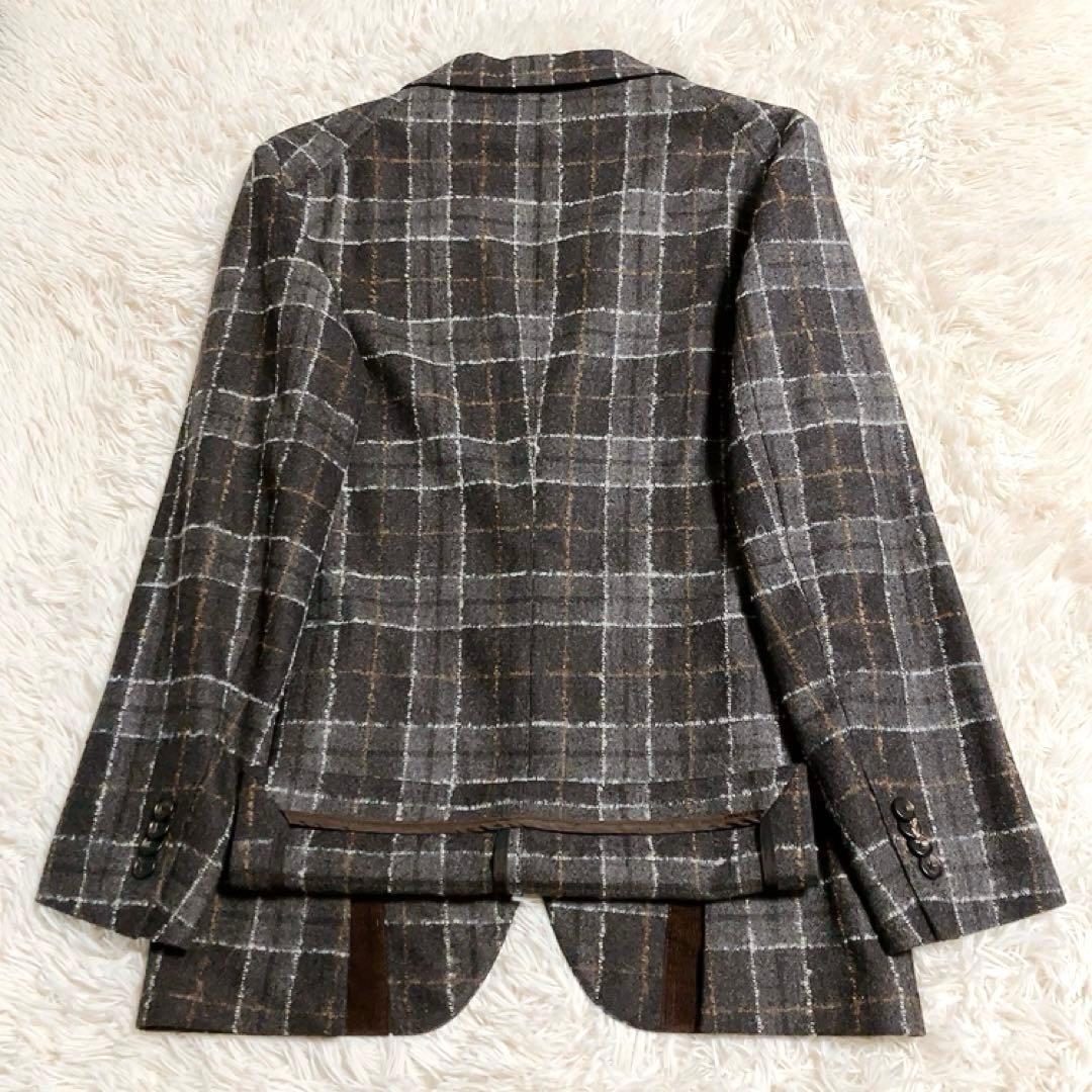 【超美品・SUPER100's】TAGLIATORE　テーラード　44　チェック