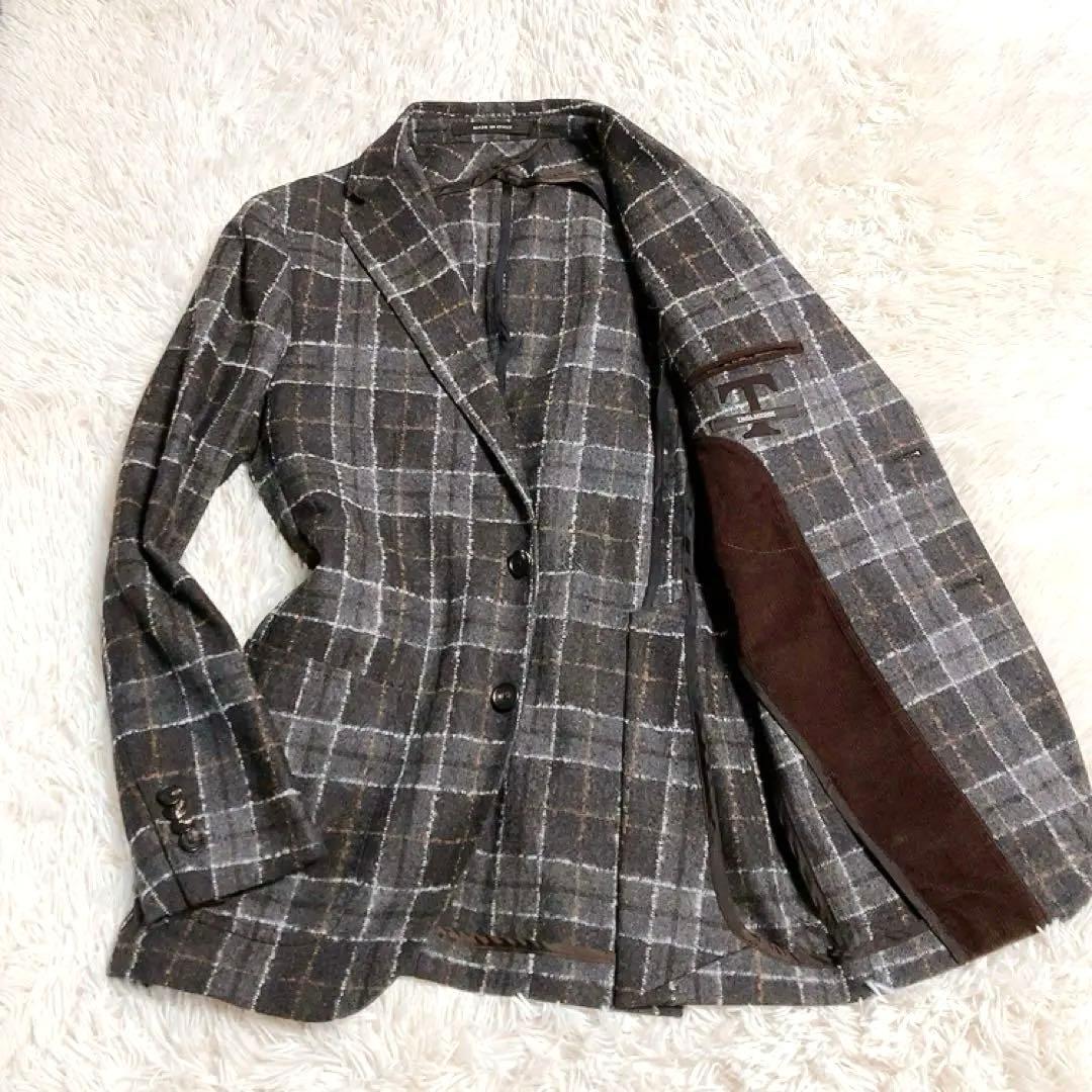 【超美品・SUPER100's】TAGLIATORE　テーラード　44　チェック