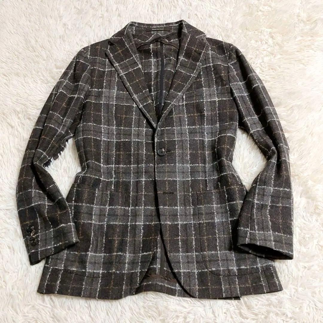 【超美品・SUPER100's】TAGLIATORE　テーラード　44　チェック