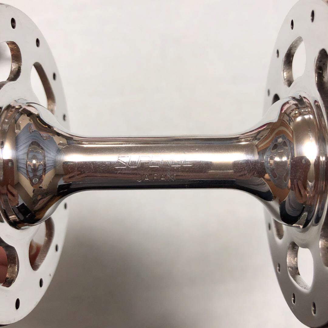 激レア!! 初期型サンツアー シュパーブ ピストハブ28H前後セット