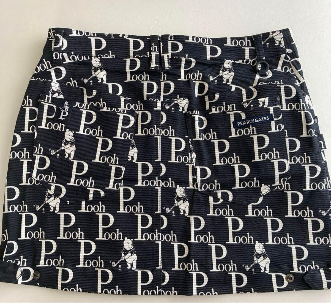L 新品定価34100円　パーリーゲイツ　プーさん　総柄スカート