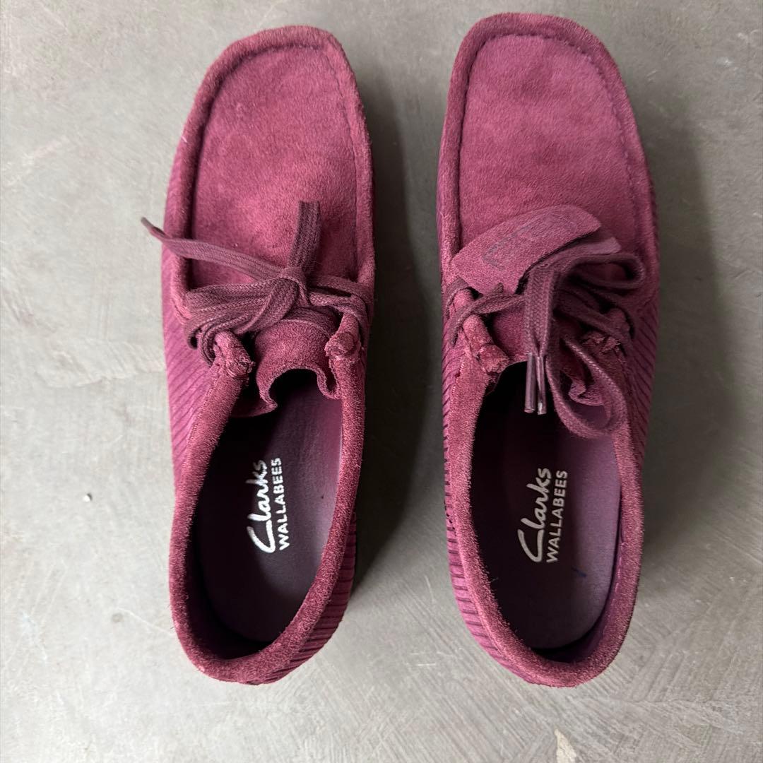 clarks クラークスワラビー　パープル　uk7 激レア