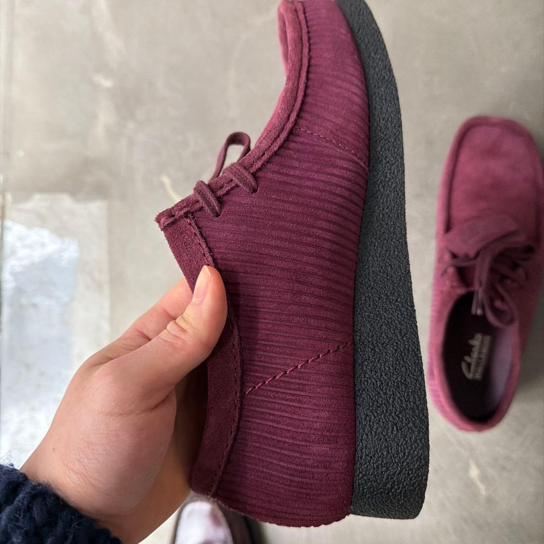 clarks クラークスワラビー　パープル　uk7 激レア