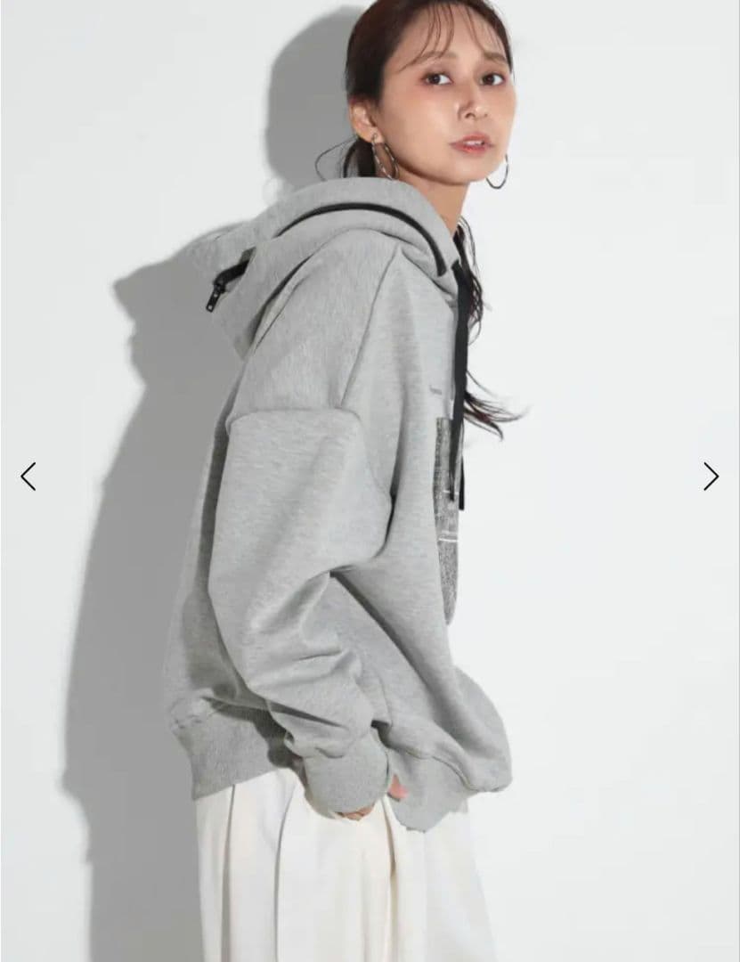 ヤマダヤ　スコットクラブ　ジップデザイン箔ロゴパーカー　グレー