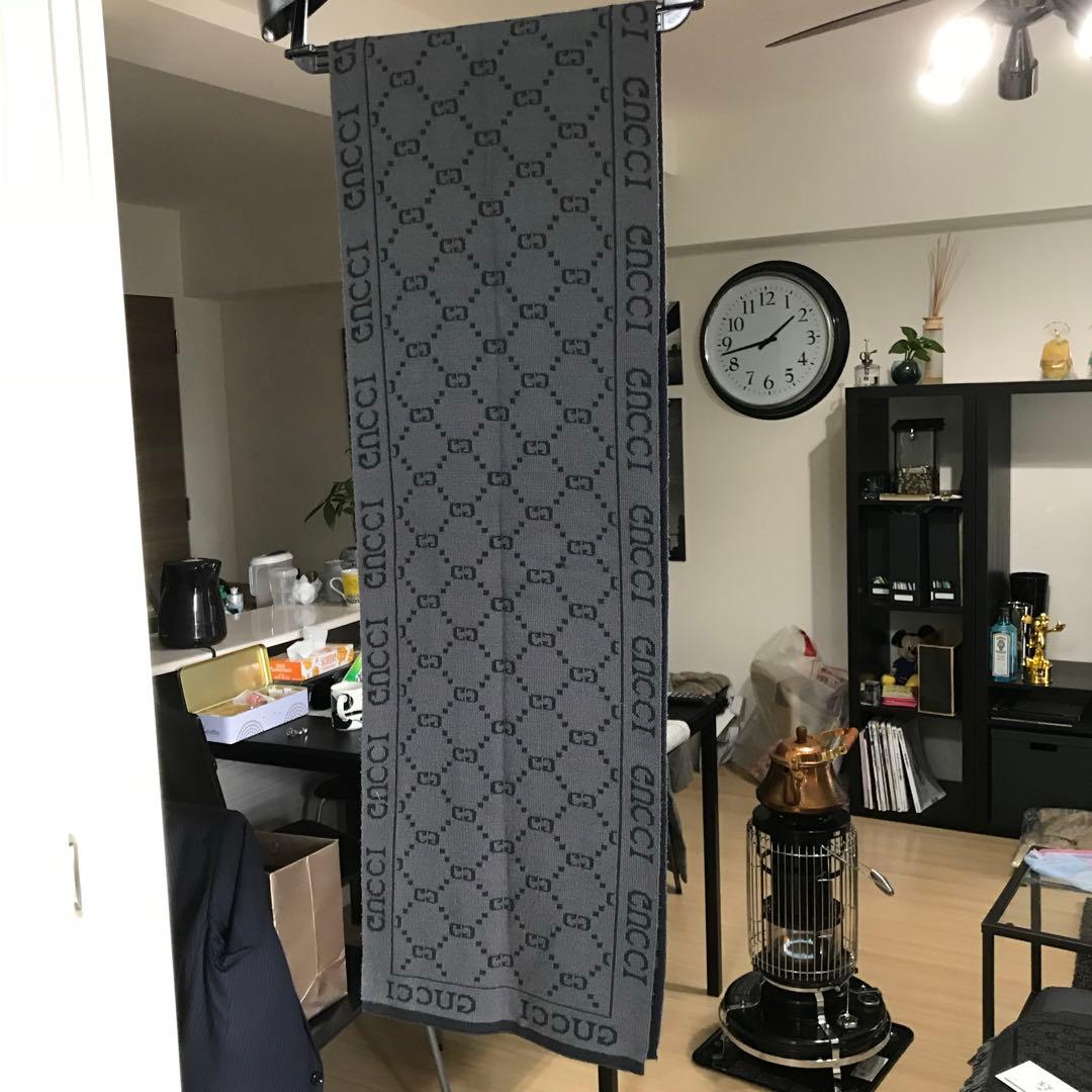 高級ウール正規GUCCIマフラー✨グッチマフラー　メンズ　グッチ　マフラー