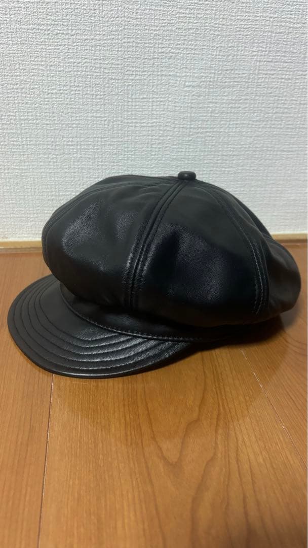 キャスケット　レザー　schott