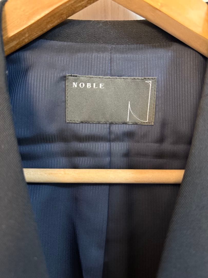 NOBLE ウールツイルノーカラージャケット