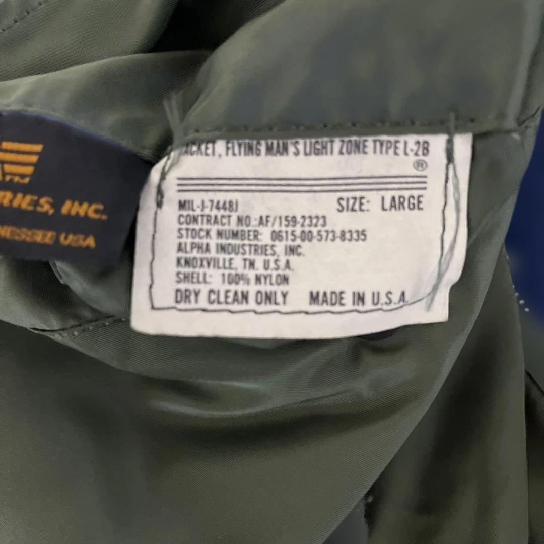 ALPHA INDUSTRIES L2B Made in USA Lサイズ訳あり
