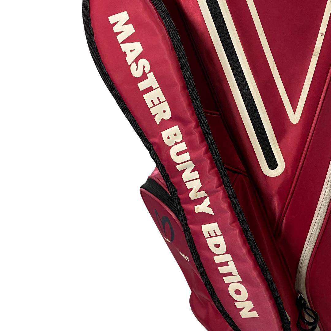 マスターバニーエディション キャディバッグ ピンク 5分割 9型 ゴルフ ロゴ柄