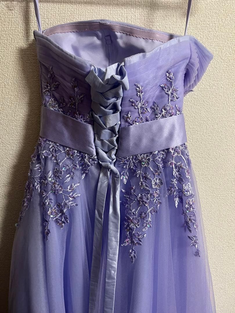 ラベンダーカラー Aライン ドレス 【演奏会 コンサート】 tweed