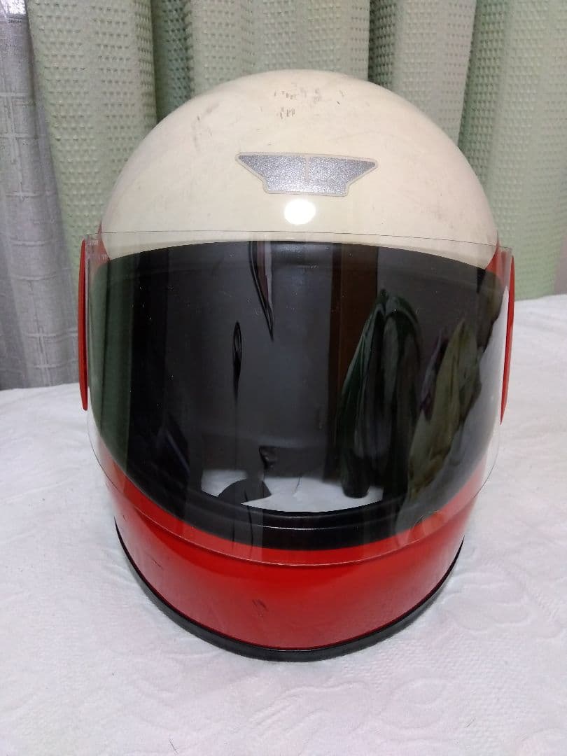 ヤマハ　フルフェイスヘルメット　白/赤　Lサイズ　当時物
