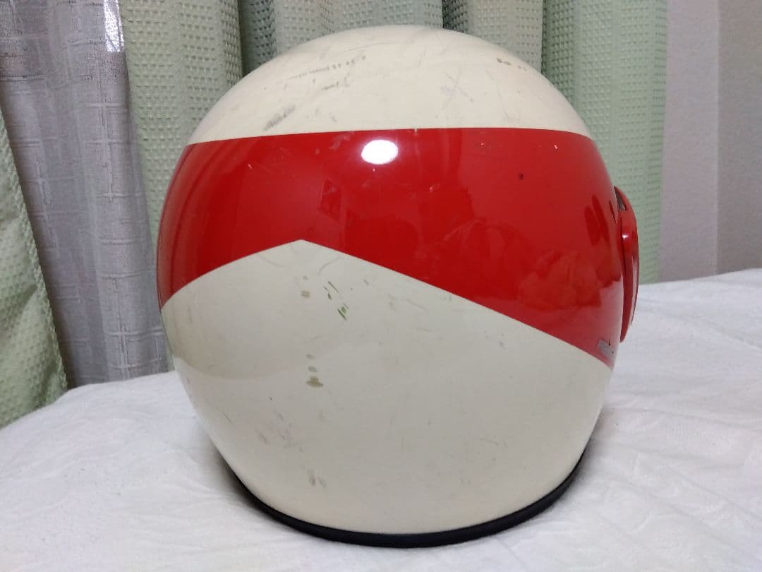 ヤマハ　フルフェイスヘルメット　白/赤　Lサイズ　当時物