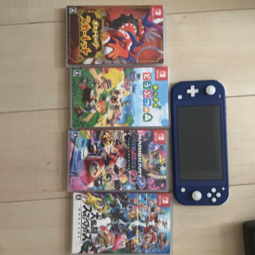 Nintendo Switch Lite 青+ ゲーム4本セット