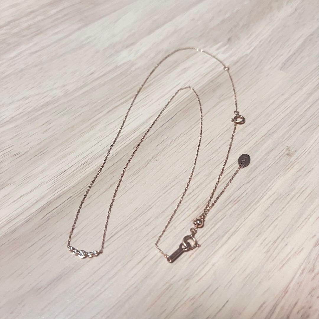 K10 ピンクゴールドネックレス ４℃