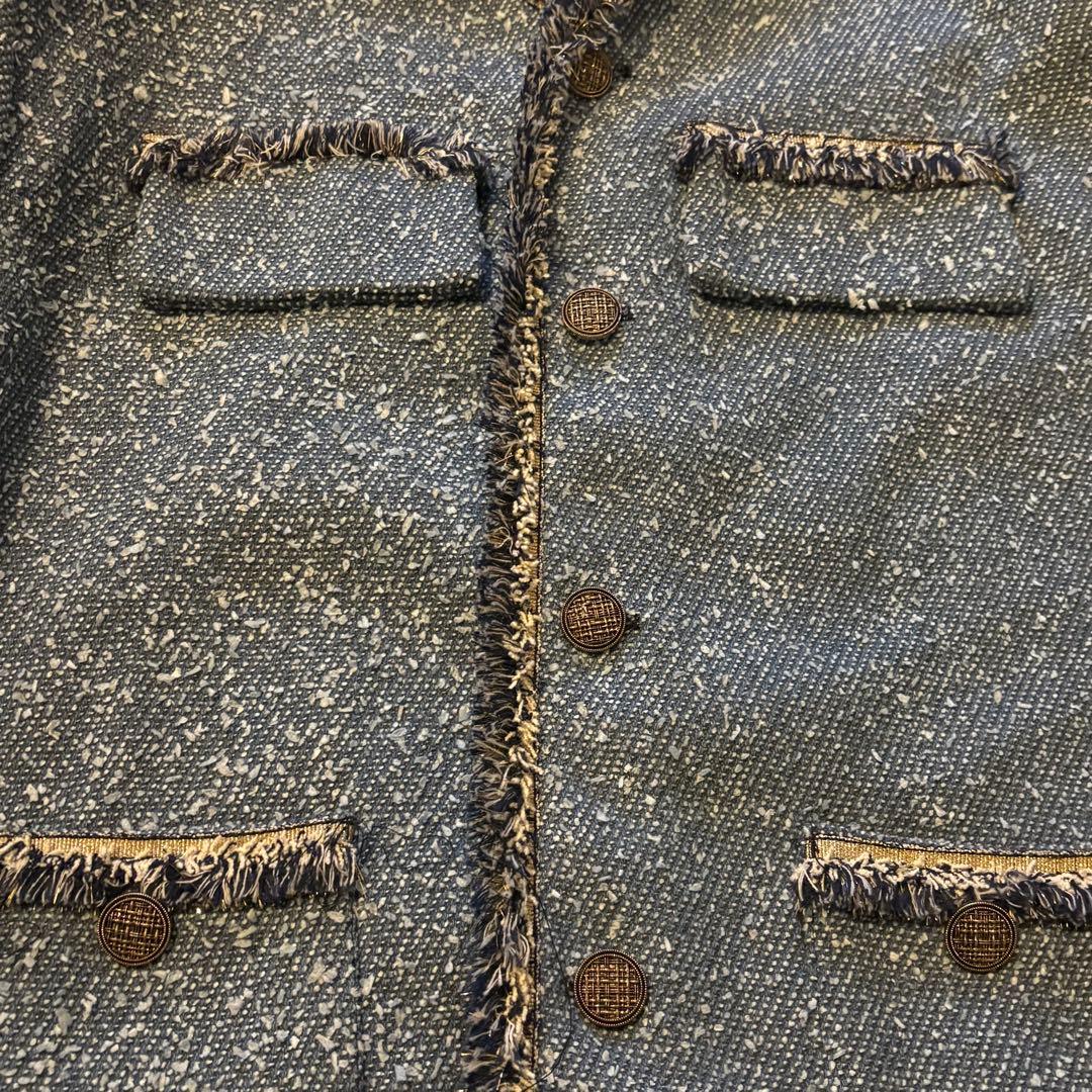 ALUDE SELECT Blue Luxury ブルーツイードジャケット