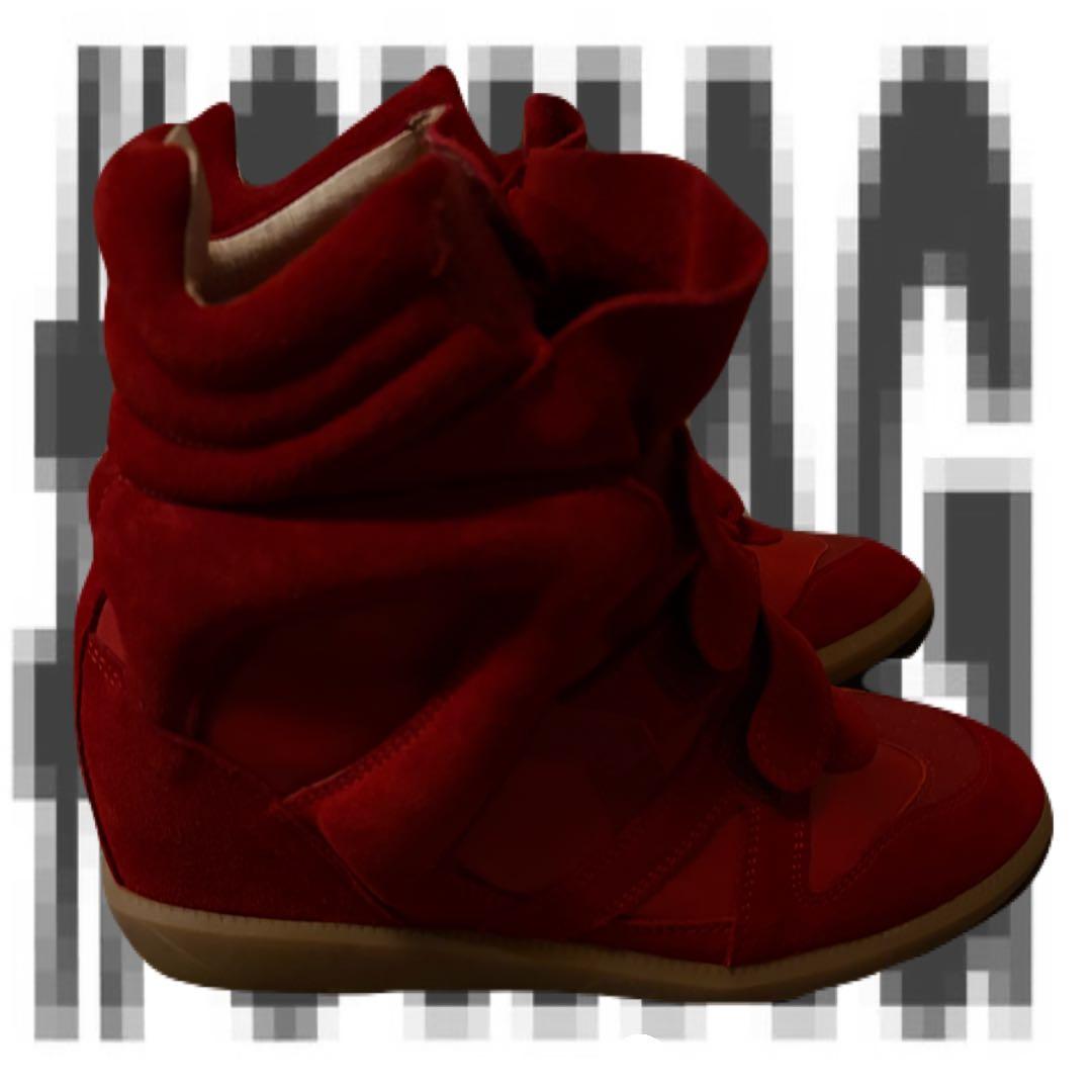 完売品 ISABEL MARANT 38 サイズBekett レッドスニーカー