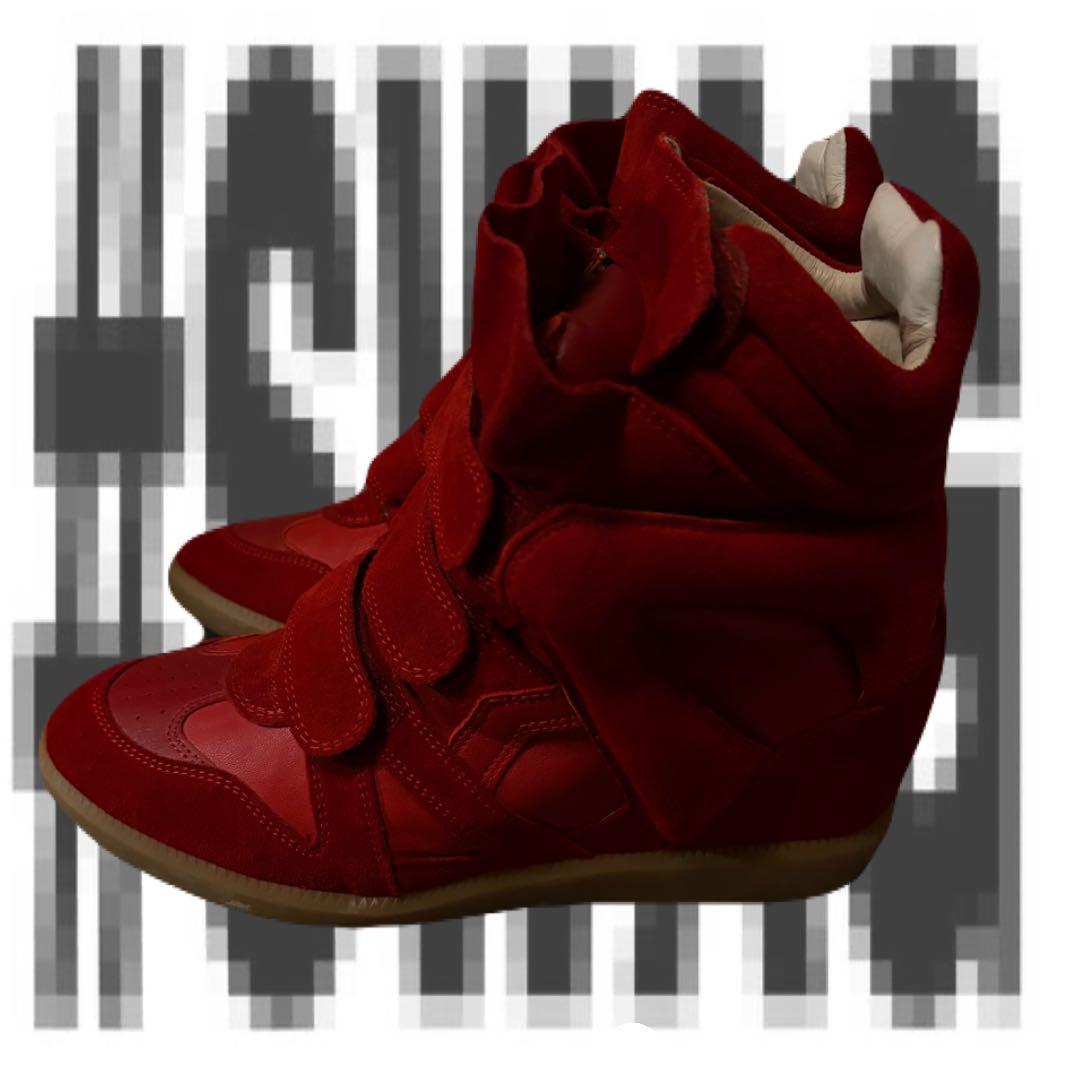 完売品 ISABEL MARANT 38 サイズBekett レッドスニーカー
