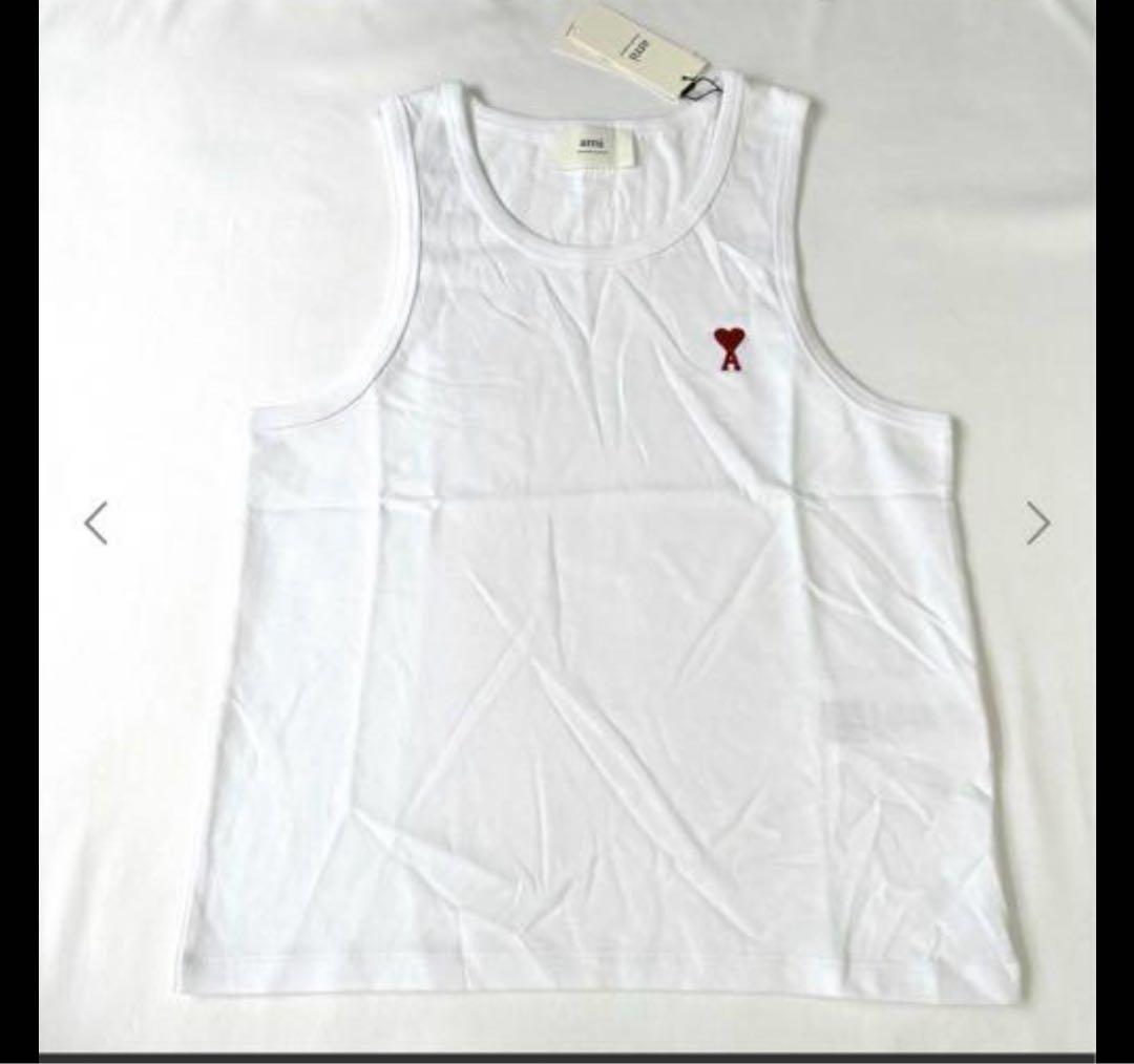 ami Paris オーガニックコットン タンクトップ ホワイト