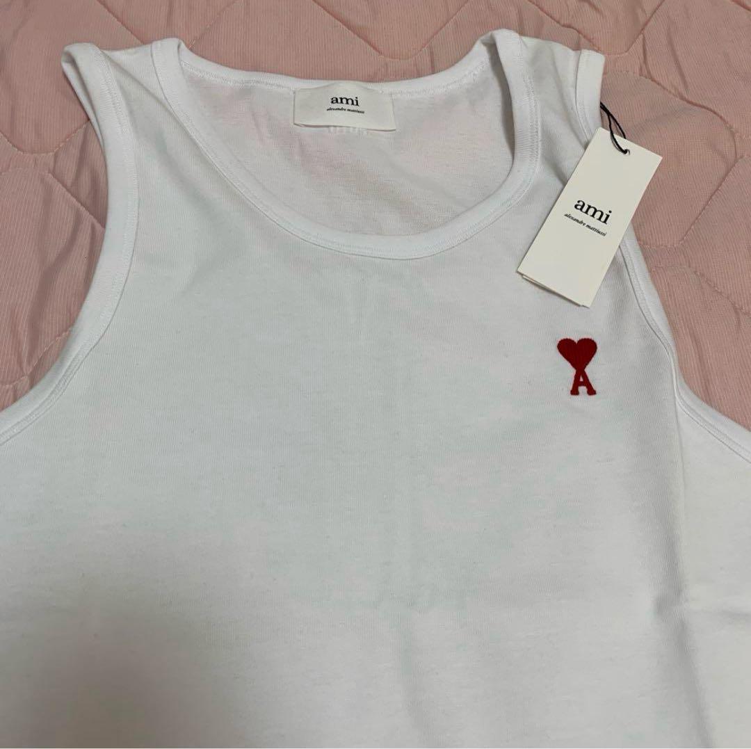 ami Paris オーガニックコットン タンクトップ ホワイト