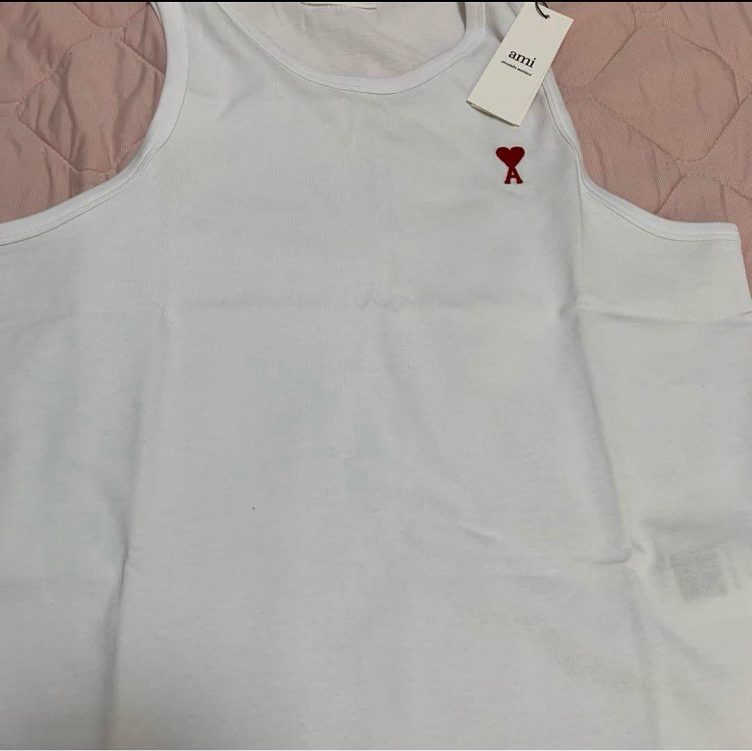 ami Paris オーガニックコットン タンクトップ ホワイト