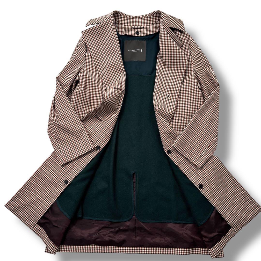 極美品】マッキントッシュロンドン トレンチコート　ロング　チェック　ライナー