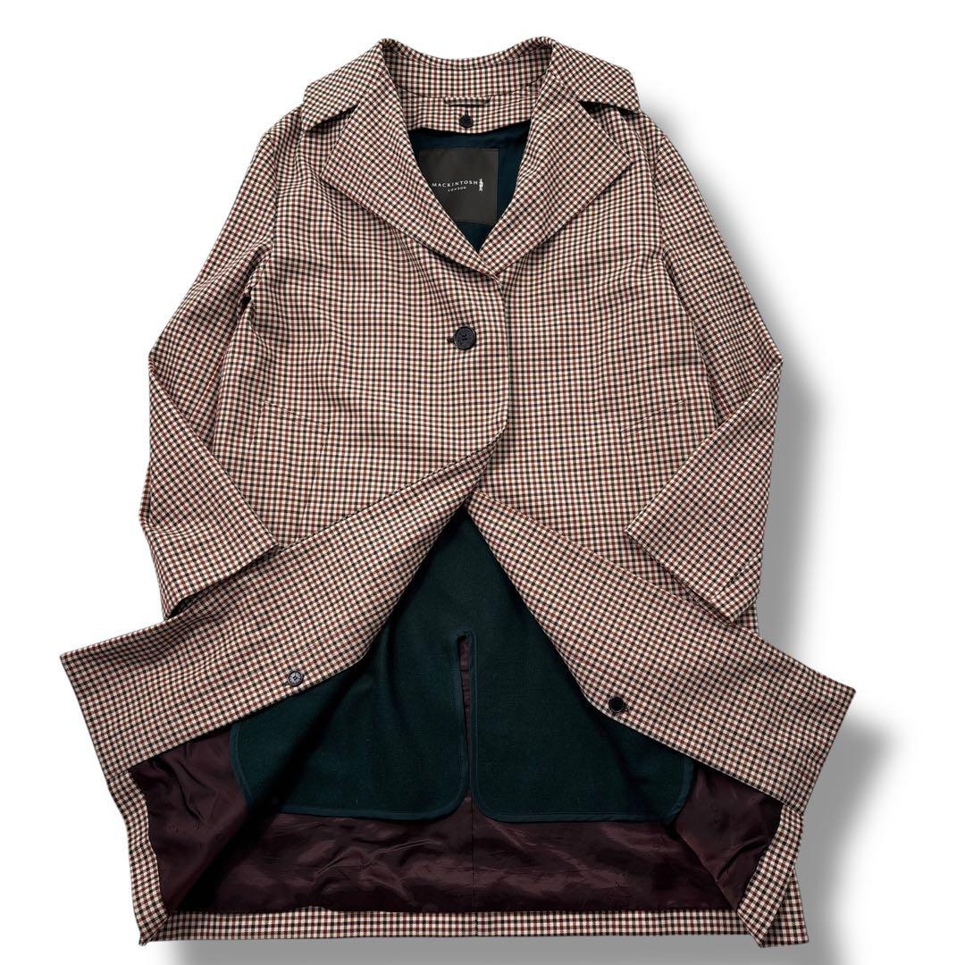 極美品】マッキントッシュロンドン トレンチコート　ロング　チェック　ライナー