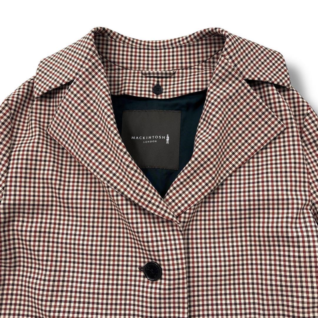 極美品】マッキントッシュロンドン トレンチコート　ロング　チェック　ライナー