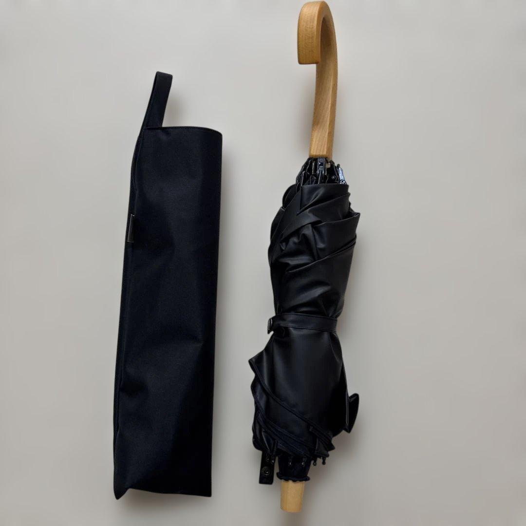 サンバリア　折りたたみ日傘　２段折 / 無地　ブラック