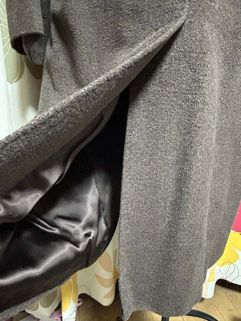 Max Mara マックスマーラ ロングコート ブラウン ベルト付き　40