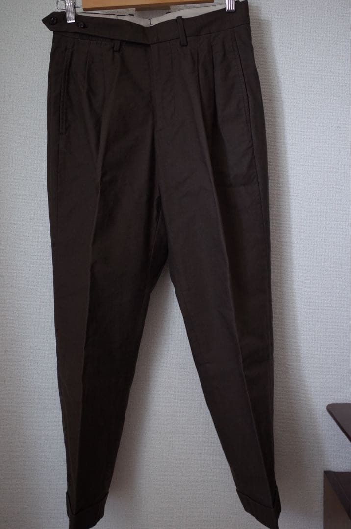 la favola ツータックスラックス　brown size2